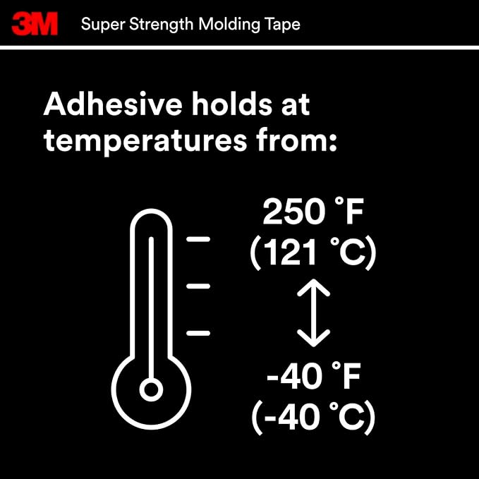 3M Super-Strength Molding Tape, 1/2 in x 15 ft, High Strength Double-Sided - Image 11