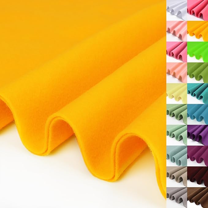 Golden Yellow Large Felt Fabric 36" X 36 "1.4 mm 1 Square Yard | Soft Felt by XSEINOiscreating%EF%BC%81