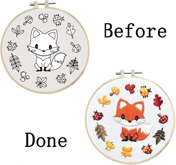 Louise Maelys Fox Embroidery Kit - Image 4