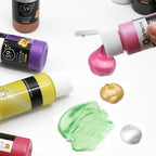 Artecho Acrylic Paint Set, 12 Metallic Colors Bottles Art Craft Paints - Image 5