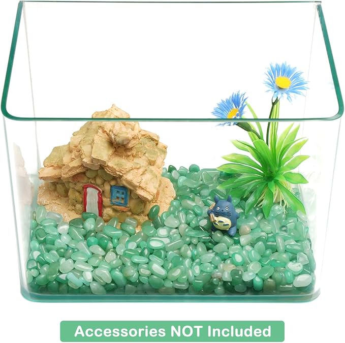 WAYBER Decorative Rock Stones, 2 Lbs/920g Irregular Green Crystal Pebbles - Image 4