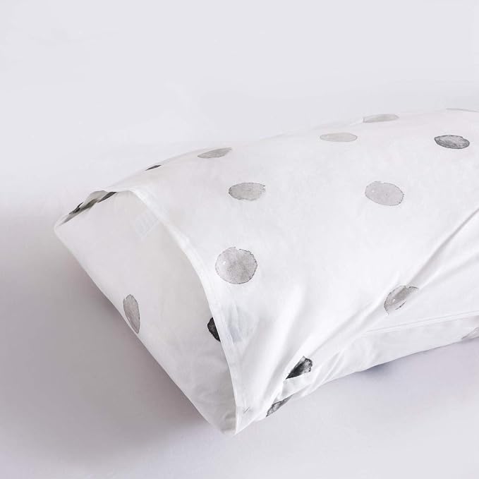 SUSYBAO White Polka Dot Duvet Cover King 100% Cotton 3 Pcs Set 1 Modern Grey - Image 6