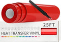 VinylRus Heat Transfer Vinyl-12” x 25FT Iron on Vinyl Roll by VinylRus