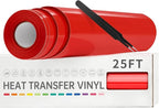 VinylRus Heat Transfer Vinyl-12” x 25FT Iron on Vinyl Roll by VinylRus