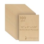 Baltic Birch Plywood, 3 mm 1/8 Craft Wood, B/BB Grade Baltic Birch Sheets by Woodpeckers