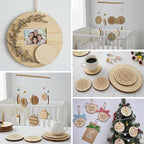 18-Piece Unfinished Wood Slice Set - Image 3