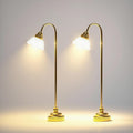 2 pcs Dollhouse Miniature Floor Lamps, 1:12 Scale LED Battery Operated by Cyraft