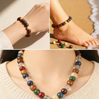 DAHI 1000PCS Colorful Wooden Beads 8mm Assorted Macrame Wooden Loose Spacer - Image 4