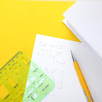 6 Pieces Plastic Measuring Templates Building Formwork Stencils Geometric - Image 5