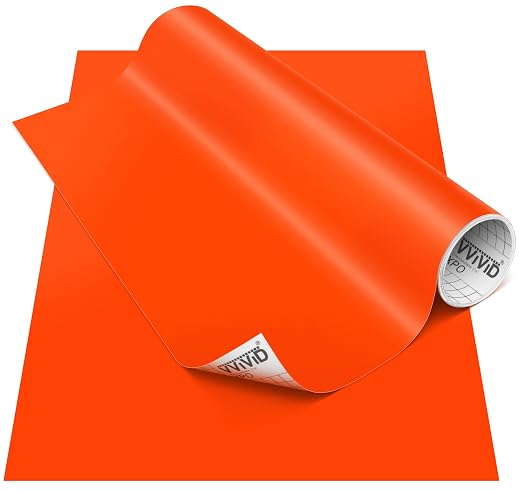 VViViD DECO65 Matte Pastel Orange Red Permanent Adhesive Craft Vinyl by VVIVIDVINYL