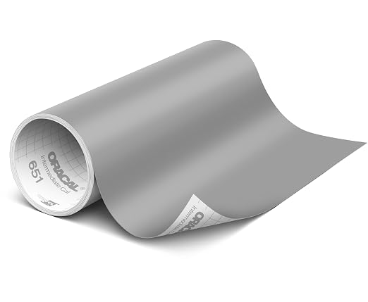 ORACAL 651 Matte Grey Vinyl Durable Roll Easy to Weed Permanent Adhesive Craft by Orafol
