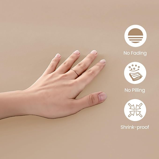 ROSE&RISY Khaki King Fitted Sheet, Soft and Breathable - Image 3