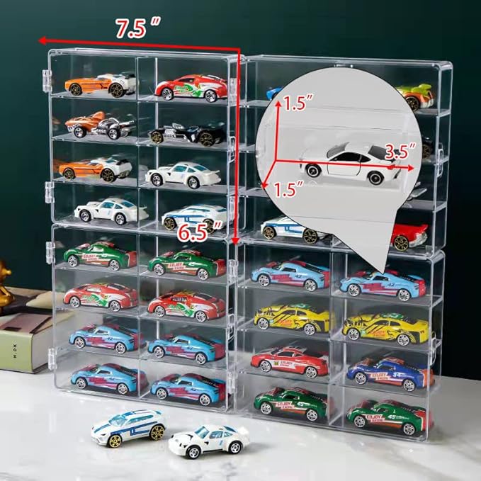 Hot 1/64 Scale Matchbox Wheels Toy Car Display Case Holds 32 Toy Cars Storage - Image 4