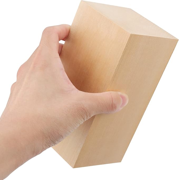 JOIKIT 4 Pack 6 x 3 x 3 Inches Basswood Carving Blocks, Unfinished Soft Wood - Image 4