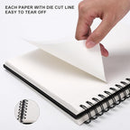 8.5x11inches Hardbound Sketch Book, Spiral Bound Sketch Pad, 80-Sheets 90gsm - Image 3