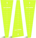 Kigley 3 Pcs Acrylic Trapezium Quilting Template Ruler 10 Inch Dresden Plate by Kigley