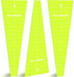 Kigley 3 Pcs Acrylic Trapezium Quilting Template Ruler 10 Inch Dresden Plate by Kigley