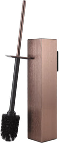 BGL Toilet Brush and Holder Set Rose Gold Wall Mounted for Bathroom Square Design