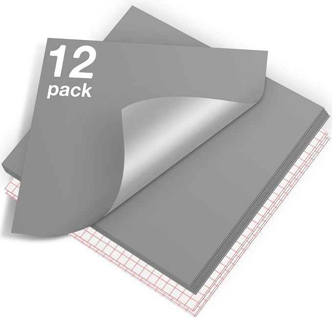 HTVRONT Glossy Sliver Permanent Vinyl 12 Pack 12x12 Compatible by HTVRONT