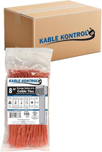 Kable Kontrol Orange Zip Ties 8 Inch 10, 50 Lbs Tensile Strength, Bulk Pack by KABLEKONTROL%C2%AE