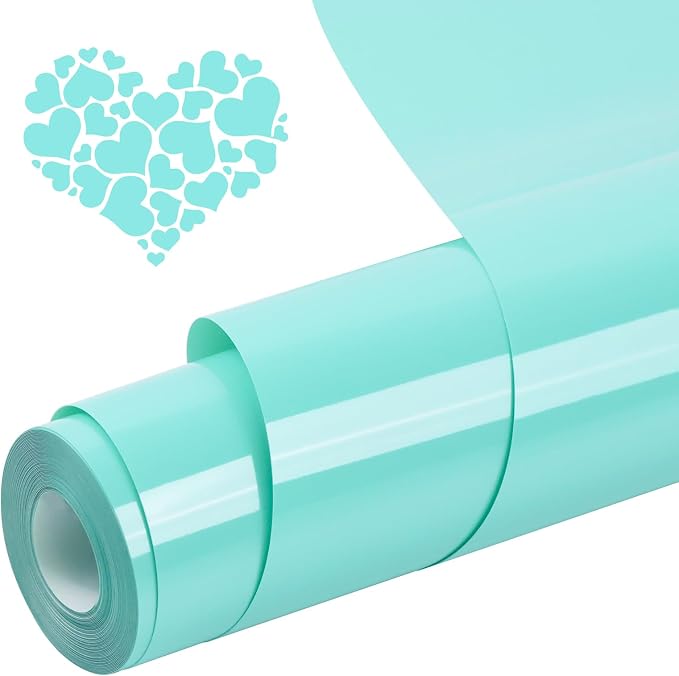 PU Heat Transfer Vinyl Mint Green, 12Inches×20FT Iron on by Unknown