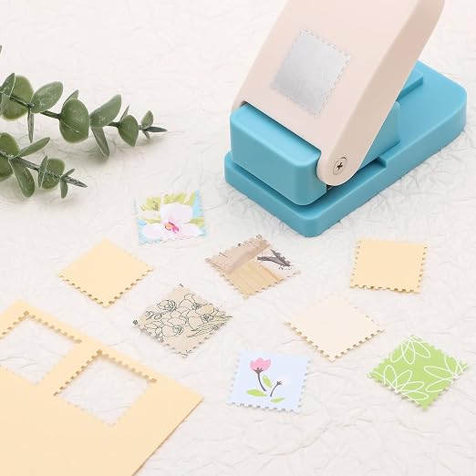 BAOFALI 2Pcs/Set Stamp Puncher 1.25x1.5 Inch & 1 Inch Square Postage Stamps - Image 7