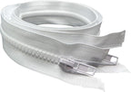 ANPURZII 2PCS #5 31 Inch White Separating Jacket Zippers - Image 2