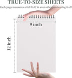 SuFly Sketch Book 9x12, Drawing Paper Pad-68lb/100gsm, Top Spiral Sketchbook - Image 3
