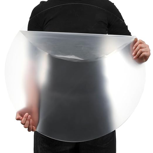 Pushglossy Large Round Acrylic Sheet Clear Acrylic Circle Board Transparent by Pushglossy