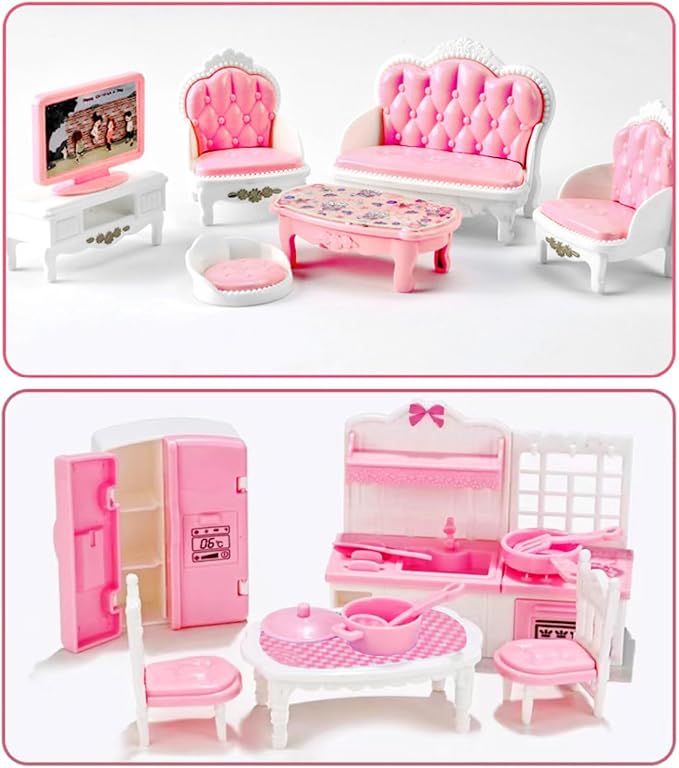 35 Pcs Dollhouse Furniture Accessories Set Mini House Furniture Small Dollhouse - Image 3