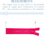 ANPURZII 2PCS #5 33 Inch ​​Magenta Separating Jacket Zippers - Image 2