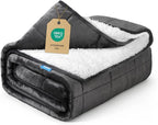 Weighted Blanket 15 lbs 60x80 inches, Sherpa Fleece Throw Blanket by Aircliff