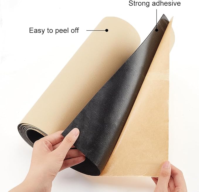 BENECREAT 78.7x11.8inch Adhesive EVA Foam Roll, 2mm Black Adhesive EVA Foam - Image 3