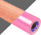 HTVVETUR Glitter Pink Heat Transfer Vinyl, Glow in The Dark HTV Vinyl Roll 12" by HTVVETUR