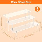 3 Tier Acrylic Display Risers, Large Perfume Organizer Stand | Clear Cupcake - Image 2