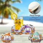 8 Pack Diamond Art Coasters, Halloween Ghost Diamond Painting Coasters Kits | - Image 5