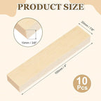 MECCANIXITY 10Pcs Wood Strips Slats, 3/8" x 7/8" x 4" Thin Wood Sticks Flat - Image 2