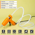 30 Pack Long Mini Hot Glue Stick Rolls, Each 3 FT Long x 0.27" Diameter Glue - Image 2