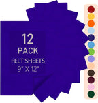 IONTACH 9" X 12" Felt Fabric Sheets 1.6mm Thick | Soft Felt by IONTACH