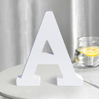 White Wooden Letters 8 Inch for Wall Decor, Large Unfinished Wood Letters for by SETNDTS