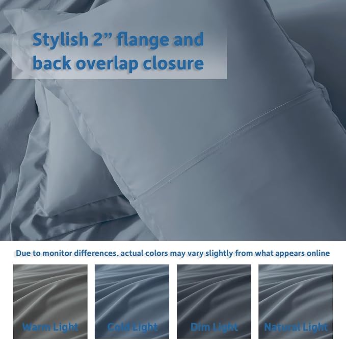 Nestl Stone Blue Duvet Cover Queen Size - Image 8