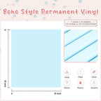 Tintnut Boho Permanent Vinyl 8 Sheets 12''x10'' Baby Blue Adhesive Vinyl | - Image 2