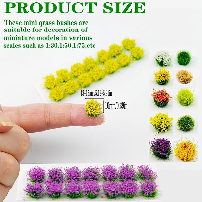 140Pcs DIY Miniature Colorful Flower Cluster Self Adhesive Flower Vegetation - Image 3