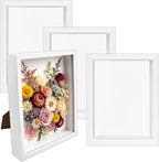 VOKOY 3 Pack 6" x 8" Shadow Box Frame, Small Wood Hollow Picture Frame by VOKOY