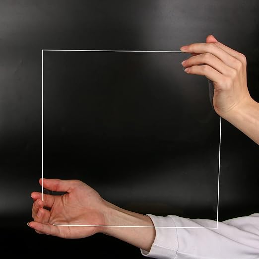 YSTIME 12" x 12" Acrylic Sheet Clear Plexiglass Sheet, Transparent Acrylic Board - Image 5