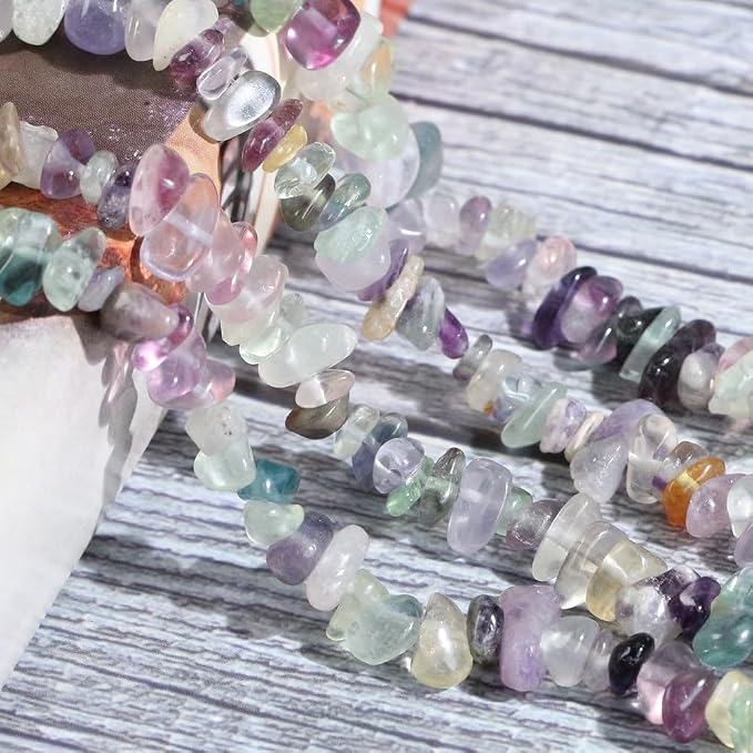 Crystal Chips with Holes for Jewelery Making 5mm-8mm Natural Gemstone Beads - Image 4