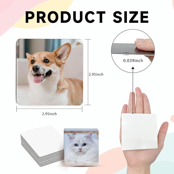 30Pcs Sublimation Magnets Custom Fridge Magnets Blanks | Personalized - Image 2
