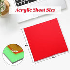 Macarrie 12 Pcs Colored Acrylic Sheets 1/8 Inch Thick Translucent Colored - Image 2