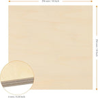 MUKCHAP 20PCS 10 x 10 x 1/4 Inch Square Plywood Boards, 6mm Unfinished Basswood - Image 2