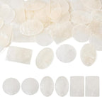 Shell Connector Charms Natural Capiz Shell Slice by Magibeads